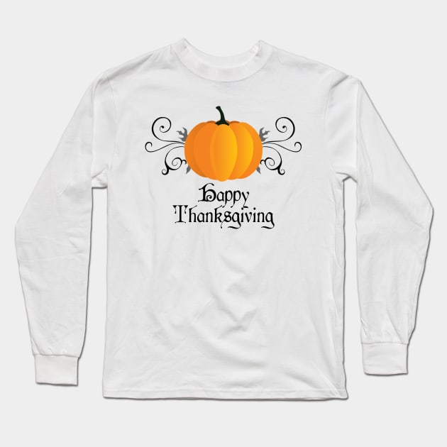 Vintage Pumpkin Thanksgiving Long Sleeve T-Shirt by emma17